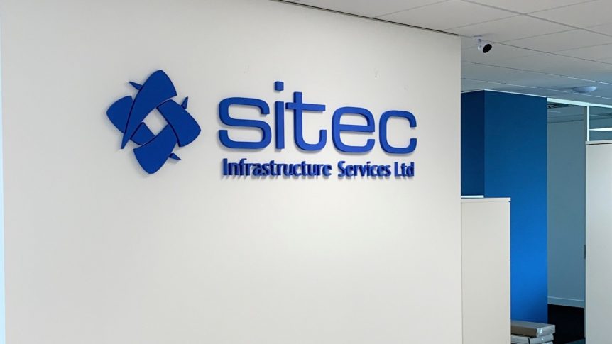 Another great example of the 3D logo. Showcase your company creative as a wall mounted sign