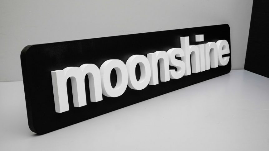 Another great example of the 3D logo. Showcase your company creative as a wall mounted sign